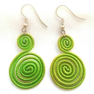 NWOT Artisan Earrings Green